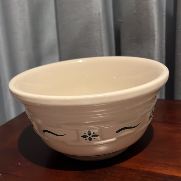 Longaberger Mixing Bowl 6.5" Woven Traditions Basketweave Green Decoration - Picture 9 of 13